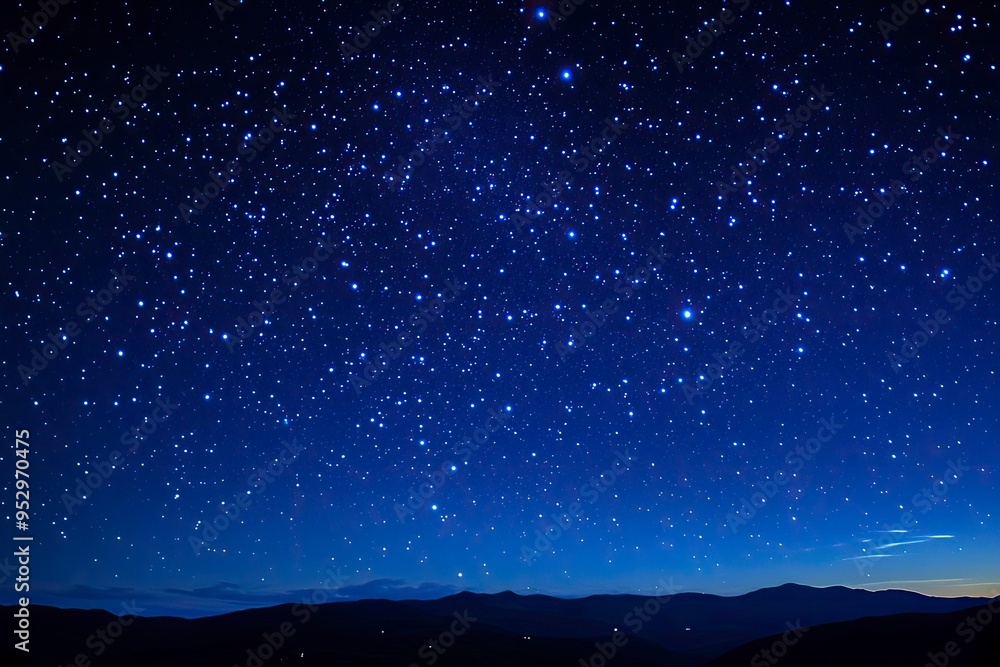 A stunning natural spectacle, often seen in remote areas with minimal light pollution, where countless stars create a breathtaking celestial display against the deep blue night sky, ai A stunning natural spectacle, often seen in remote areas with minimal light pollution, where countless stars create a breathtaking celestial display against the deep blue night sky, ai