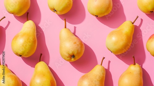 Pears on Pink - A Minimalist Fruit Pattern