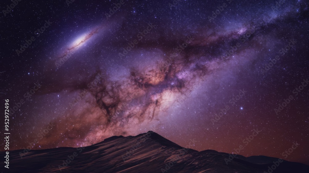 Universe filled with stars, space dust, and the Milky Way galaxy under a starry night sky Universe filled with stars, space dust, and the Milky Way galaxy under a starry night sky