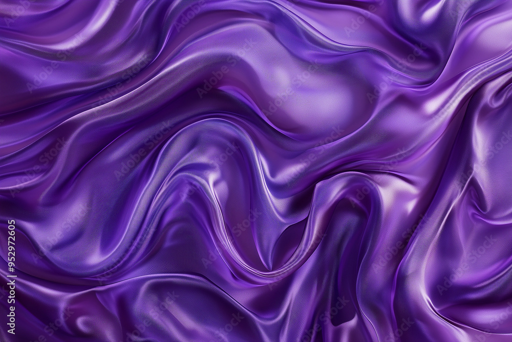 Obraz premium Intertwined Swirls of Violet Silk on Acrylic: Luxurious Textile Designs