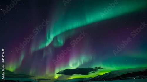 Wallpaper Mural Northern Lights, Aurora Borealis in the Sky, Tromsø, Norway" Torontodigital.ca