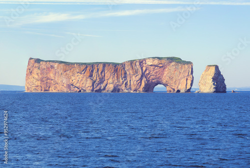 Percé, city in Quebec (Canada) located at the tip of the Gaspé Peninsula opposite the famous Percé Rock and Bonaventure Island