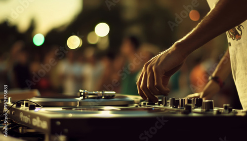 DJ Mixing Music at a Concert