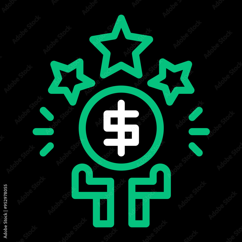 dollar symbol with star dollar symbol with star