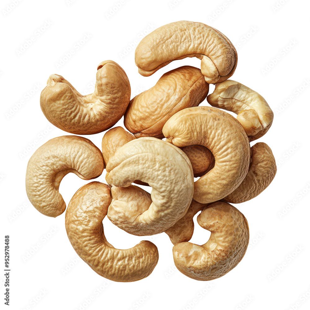 Cashews object isolated on transparent png. Cashews object isolated on transparent png.