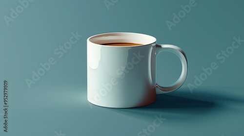 cup of coffee on a blue background