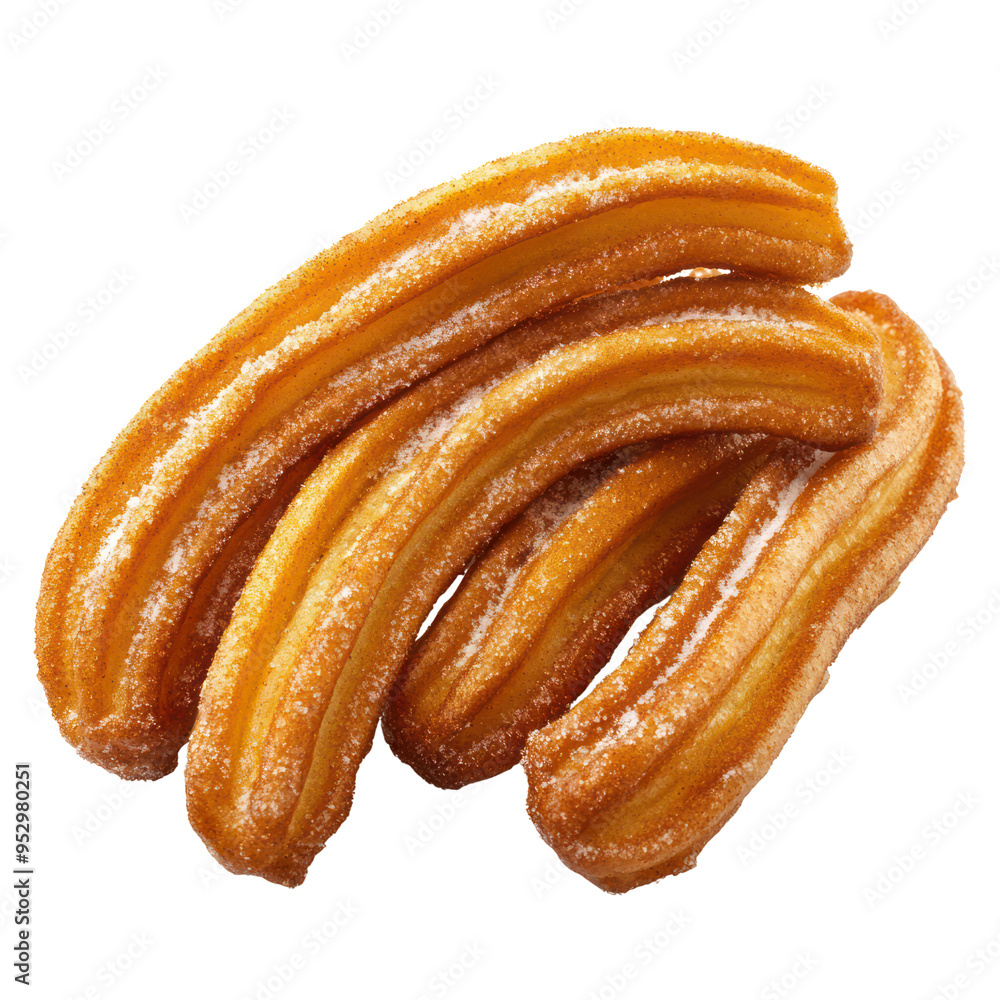 Fototapeta premium Churros object isolated on transparent png.