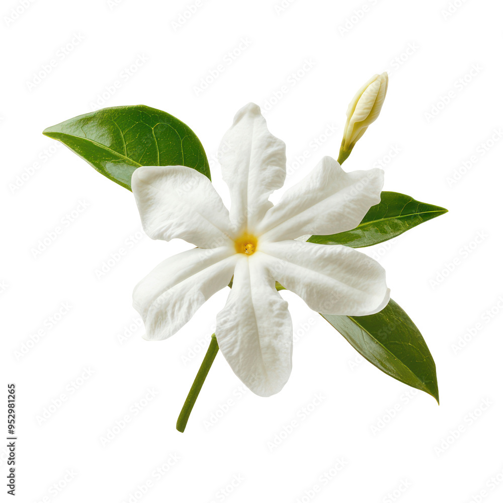 Crape Jasmine flower object isolated on transparent png. Crape Jasmine flower object isolated on transparent png.