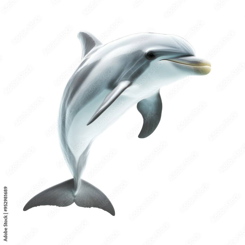 Obraz premium Dolphin object isolated on transparent png.