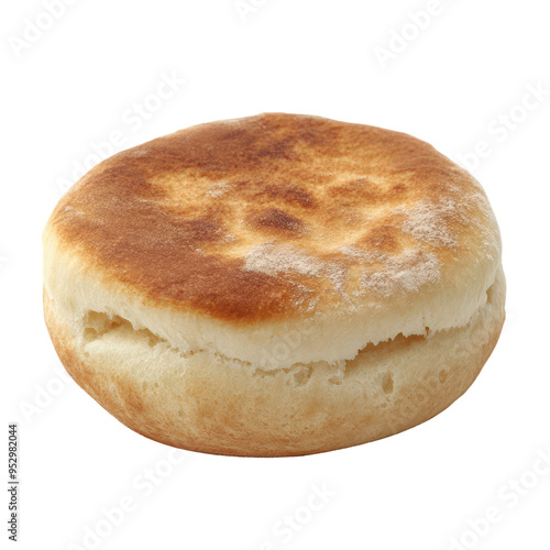  English Muffin object isolated on transparent png. 