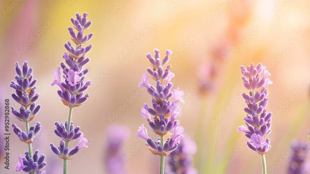 A close-up of detailed lavender flowers with a blurred background, leaving space on the left for text, suitable for a calming message. A close-up of detailed lavender flowers with a blurred background, leaving space on the left for text, suitable for a calming message.