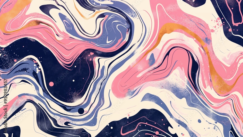 Pink and blue marble abstract background Pink and blue marble abstract background