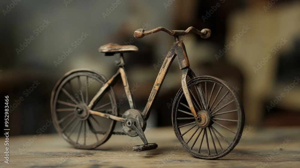 Fototapeta premium pictures of small bicycles become antique and amazing items
