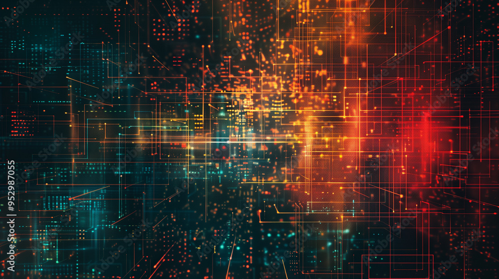 Abstract Digital Background for Technological Processes, Neural Networks, AI, and Science Abstract Digital Background for Technological Processes, Neural Networks, AI, and Science