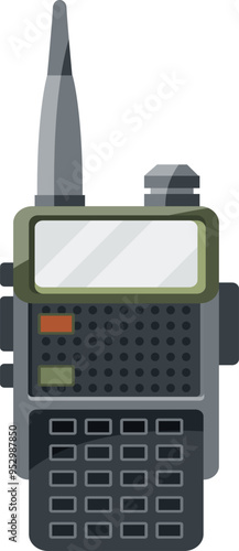 Radio transmitter cartoon icon. Walkie talkie device