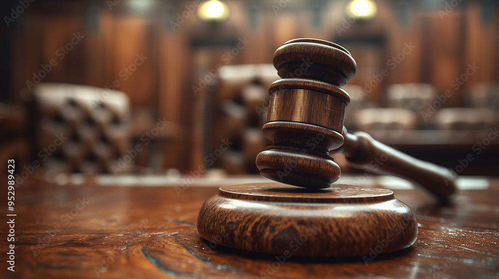 Judicial hammer on the table, symbol of justice
Judicial hammer on the table, symbol of justice