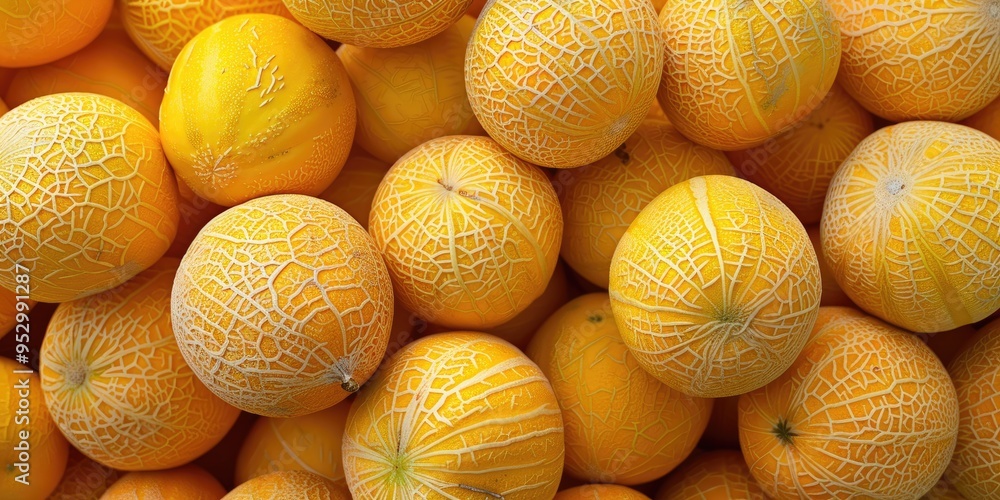 Ripe yellow melon with delightful flavor all year round Ripe yellow melon with delightful flavor all year round