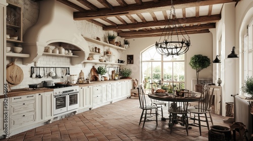 Minimal Kitchen Concept with Rustic Elements, Natural Light, and Wooden Accents for a Cozy and Modern Home Interior Design