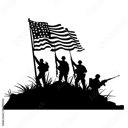  vector silhouette of a American History