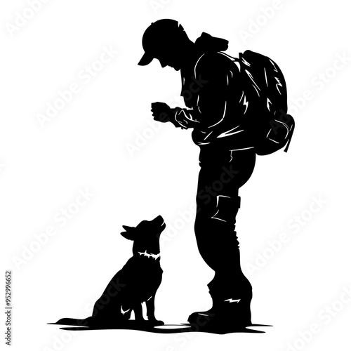 vector silhouette of a Animal Rescue