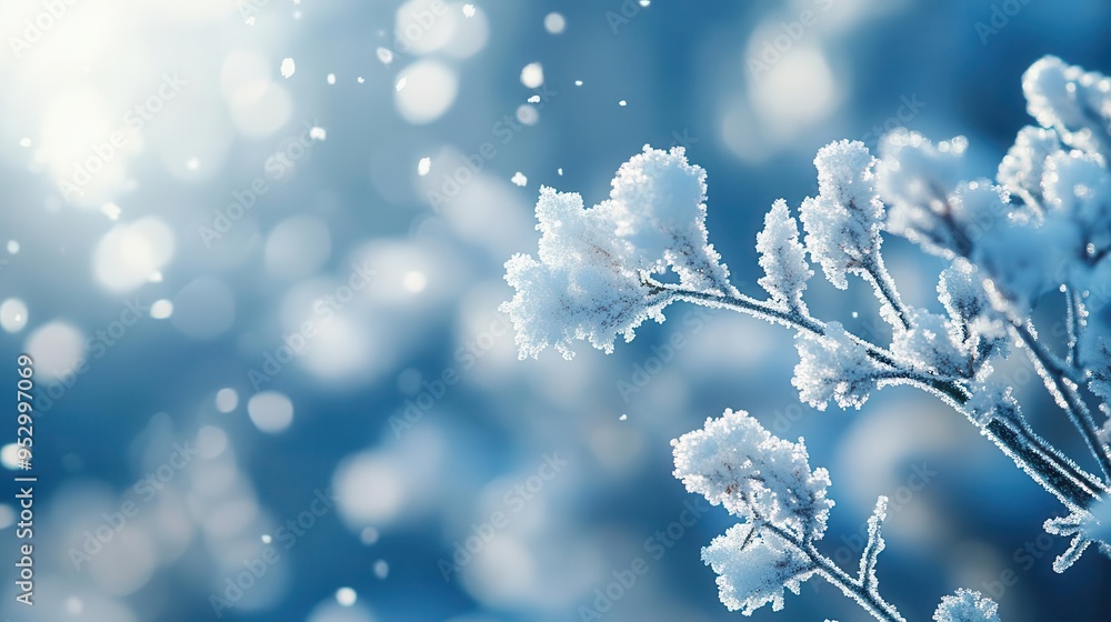 Winter magic in the air with snowflakes falling gently, creating a peaceful and serene atmosphere, Magical, Cool Tones, Wide Angle Winter magic in the air with snowflakes falling gently, creating a peaceful and serene atmosphere, Magical, Cool Tones, Wide Angle
