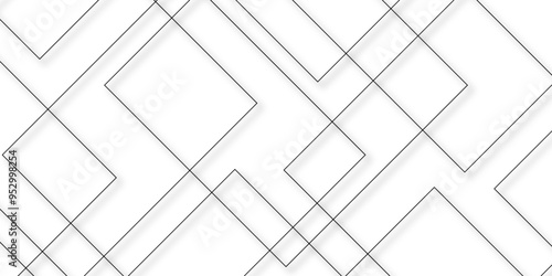 Abstract industrial Design random lines black on white background.Geometric seamless minimalist pattern with straight lines design.luxury black geometric random chaotic lines.squares and triangle line