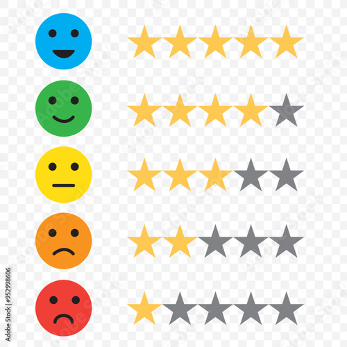 Customer review, rating, and feedback icon set. Containing testimonial, survey, opinion, satisfaction, service, life events, quality, evaluation, test, result, communication. Vector illustration