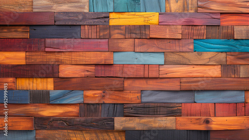 Vibrant wood textures in a variety of natural and painted colors for design inspiration