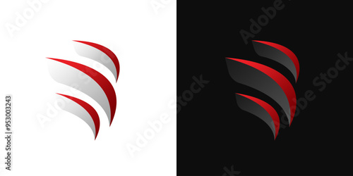 Scratch Claw icon logo vector. Rip 3D texture blood design isolated