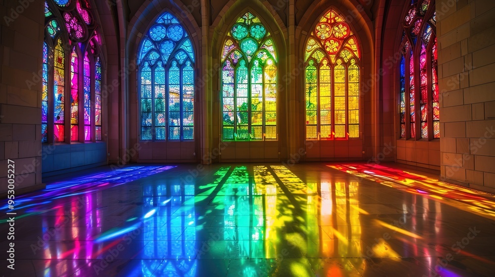 Colourful church window wallpaper Colourful church window wallpaper