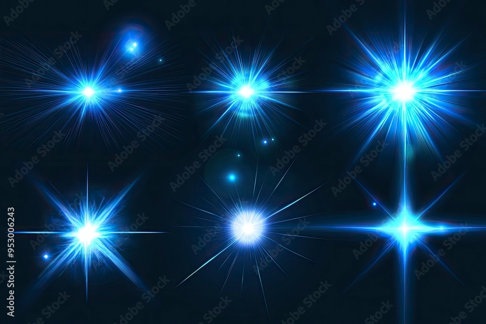 Lens flare, blue glow light effect on black. image of rays light effects, overlays or flare for design. screen blending mode. Set of abstract sun burst, flare, glare over black background , ai Lens flare, blue glow light effect on black. image of rays light effects, overlays or flare for design. screen blending mode. Set of abstract sun burst, flare, glare over black background , ai
