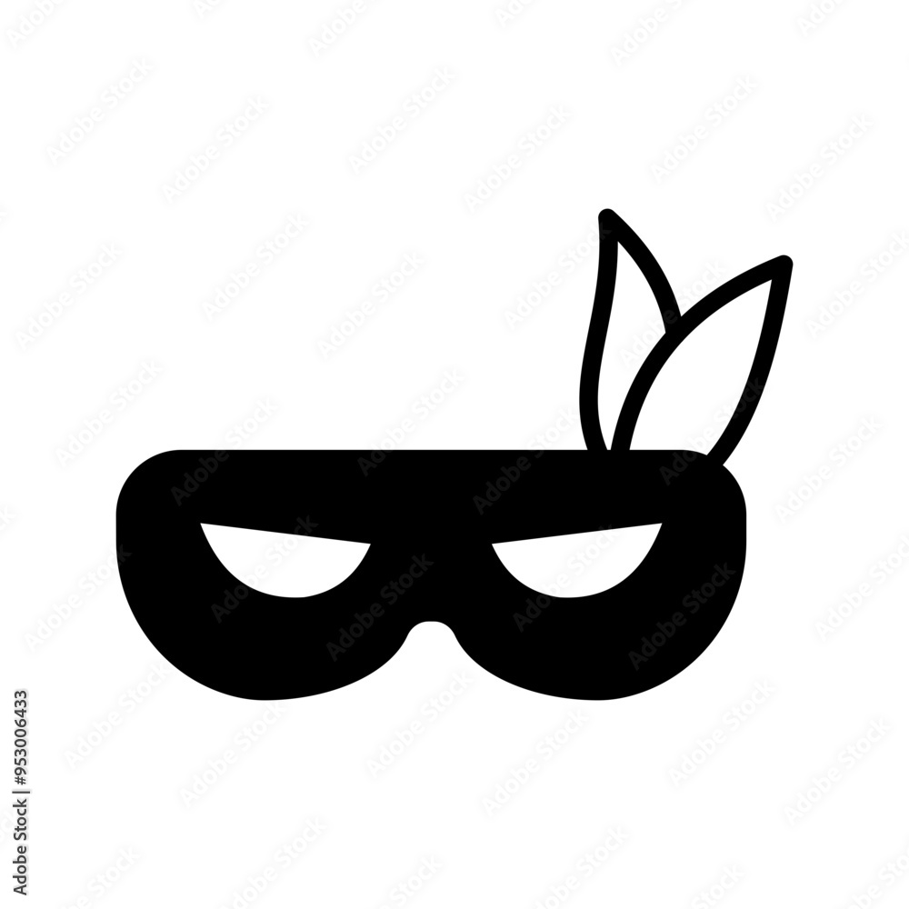 Party Mask Solid Black Party Mask Solid Black