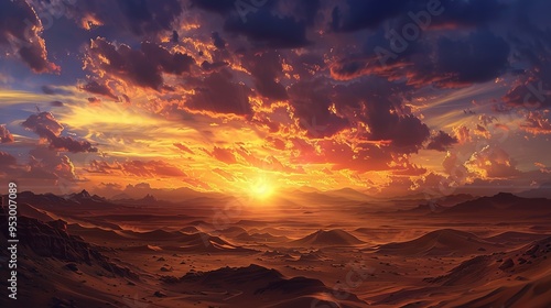 Desert sunset wallpaper