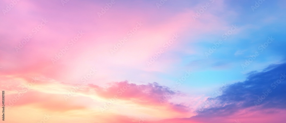 Blurred Gradient Sunset Background: Blue and Pink Sky Blurred Gradient Sunset Background: Blue and Pink Sky