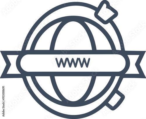 웹 브라우저 아이콘, 인터넷, 도메인, 웹사이트 관련 그래픽 요소