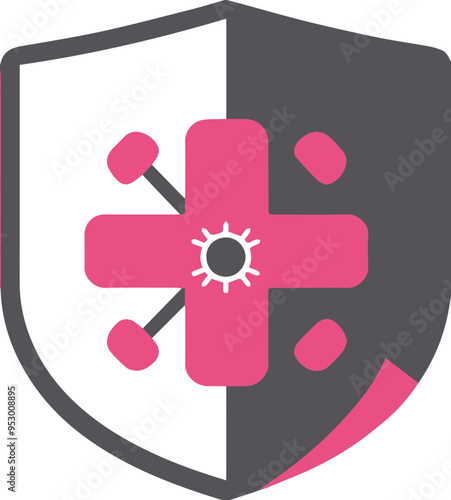보호막 아이콘, 보안과 의료 상징