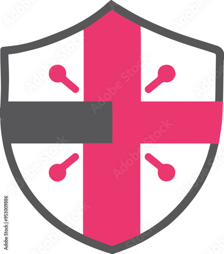 방패와 십자가, 보안, 보호, 방어, 안전, 상징, 문장, 중세, 기사