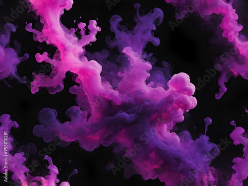 abstract glowing Purple Vapor Pink Neon Artwork Alcohol Ink Steam Effect Ultraviolet Halloween background