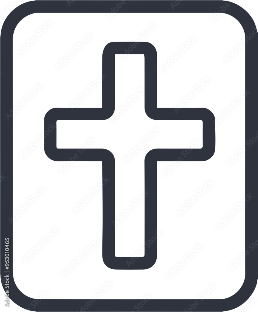 Fototapeta premium 십자가 아이콘, 종교 상징, 간단한 크로스 심볼