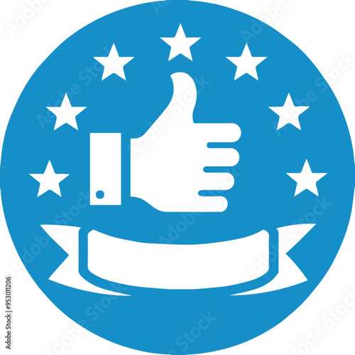 좋은 평가와 긍정적 피드백을 상징하는 좋아요 아이콘