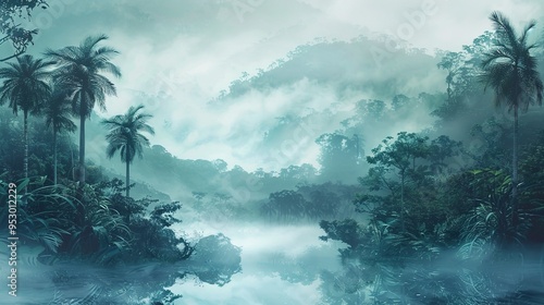 rainforest pattern wallpaper