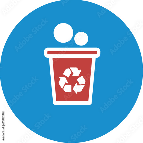 재활용, 환경 보호, 쓰레기통, 심플한 아이콘, 자원 재활용