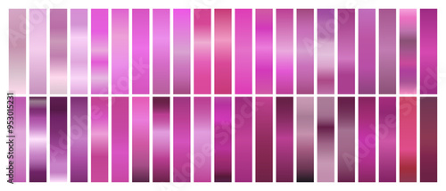 Pink Gradient Set for Light to Bright Colors