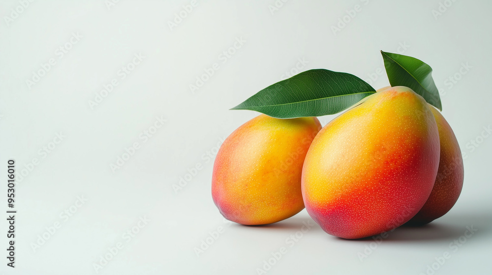 A mango on a white background, A mango on a white background,