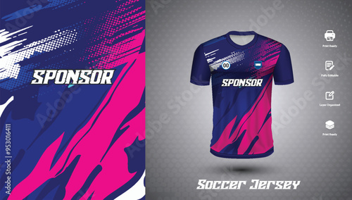 Soccer jersey design for sublimation or sports t-shirt design for cricket football
