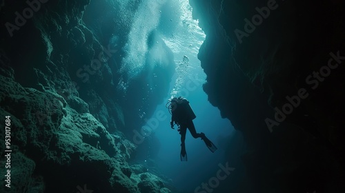 Wallpaper Mural underwater cave explore wallpaper Torontodigital.ca