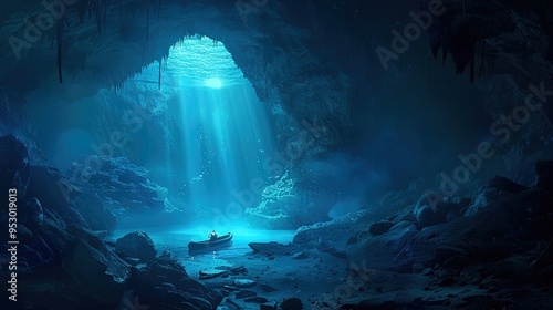 underwater cave explore wallpaper