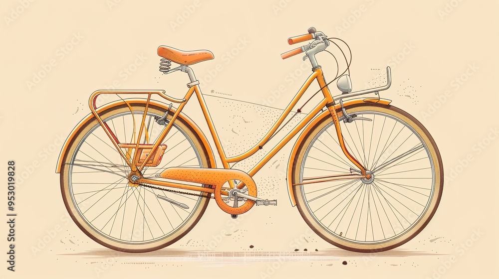 Fototapeta premium vintage bicycle illustration