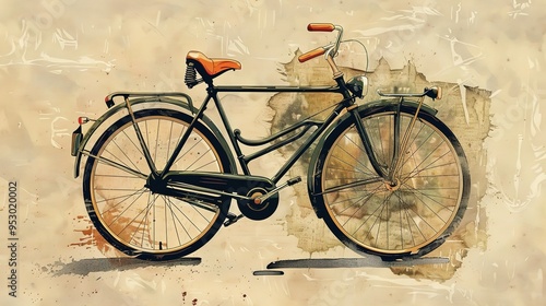 vintage bicycle illustration