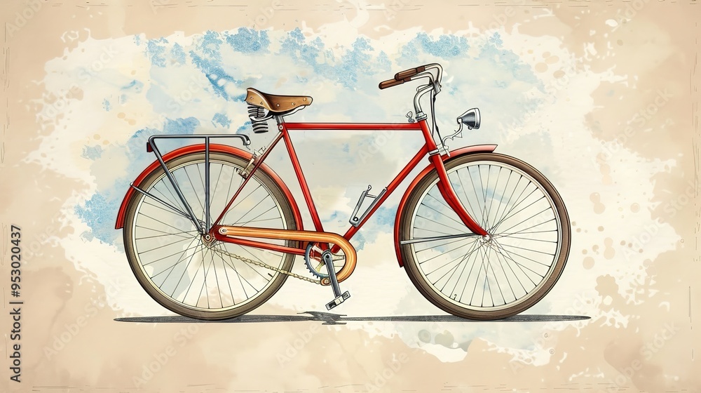 Naklejka premium vintage bicycle illustration